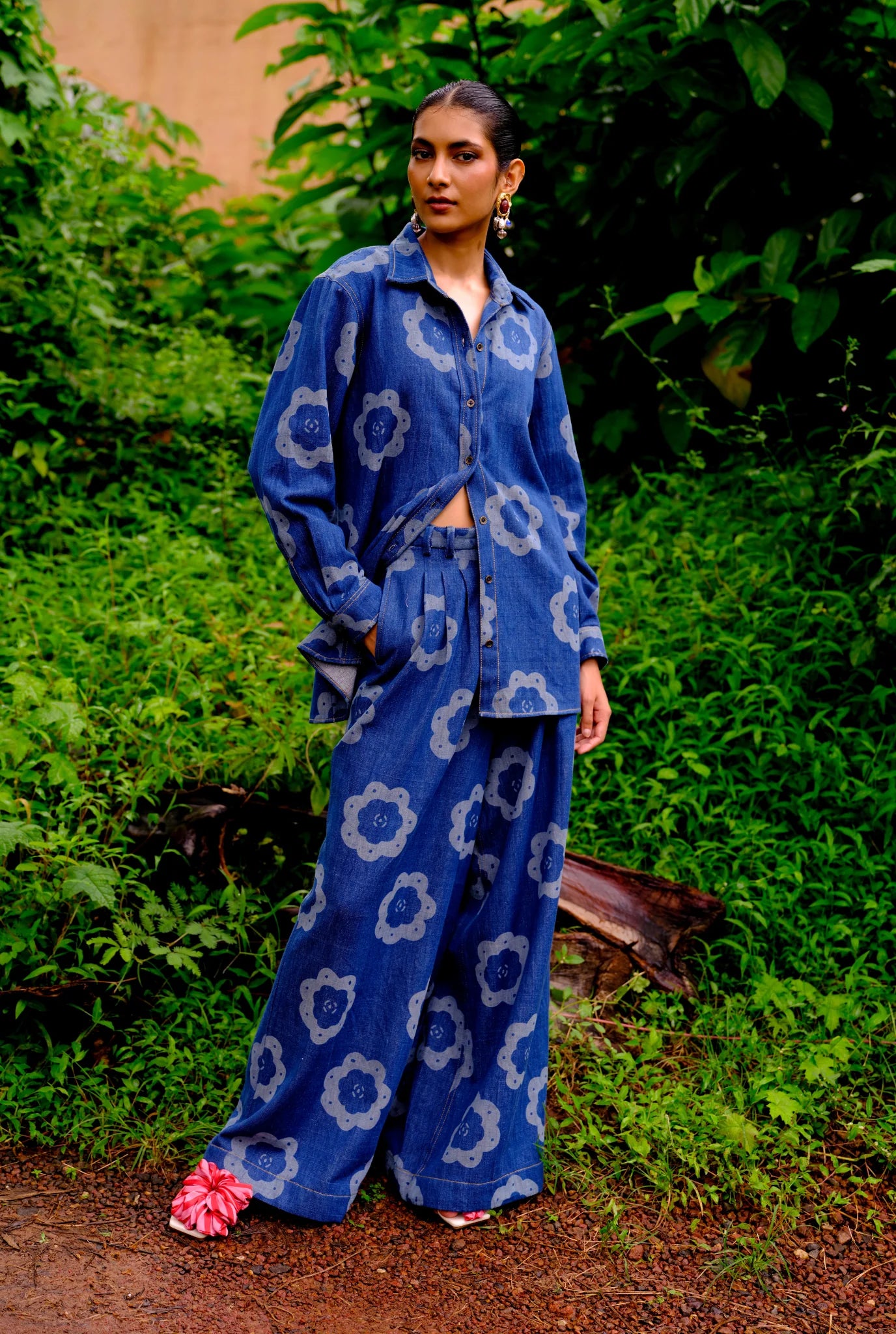 Viola Handwoven Denim Shirt