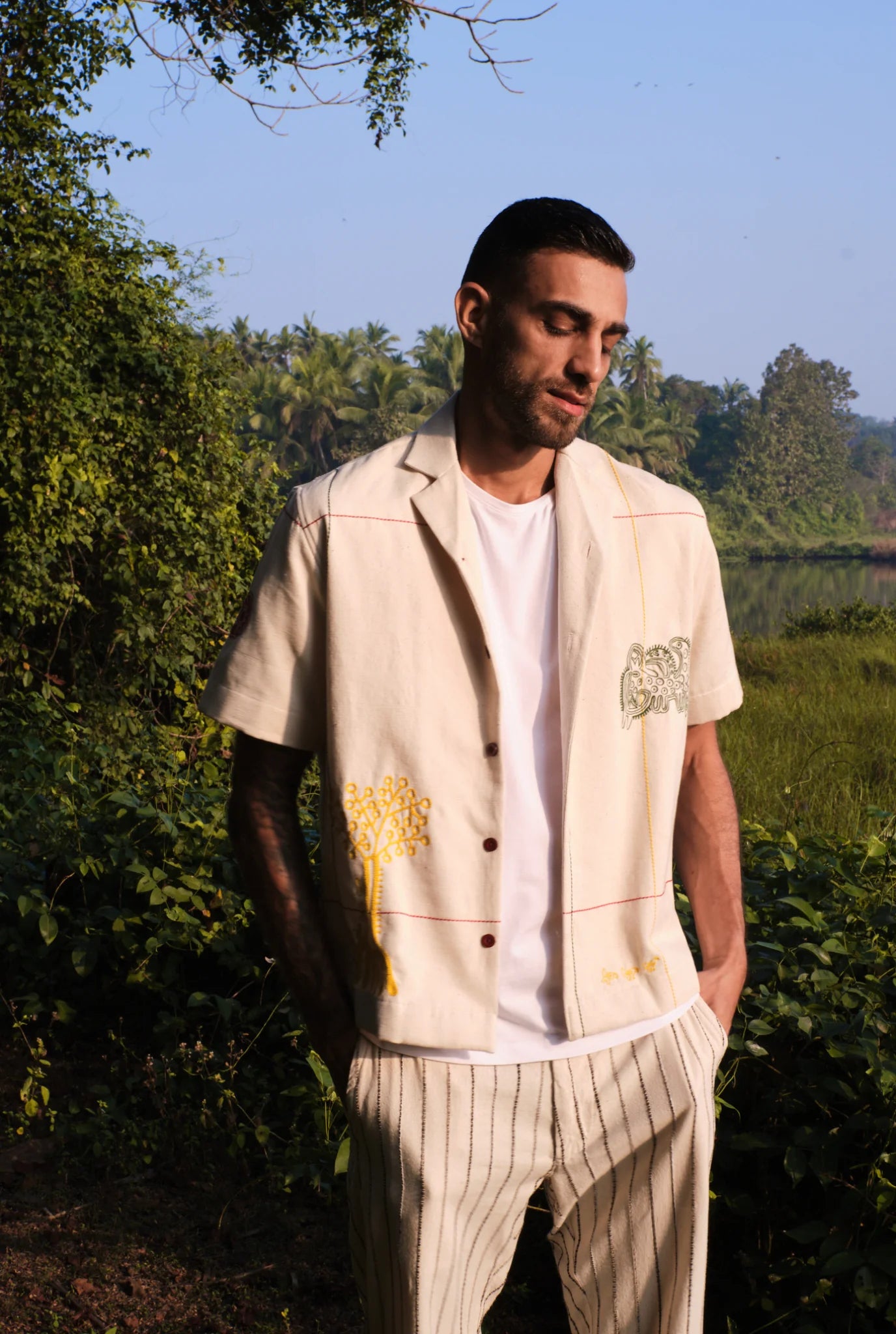 Kaju Handloom Denim Shirt