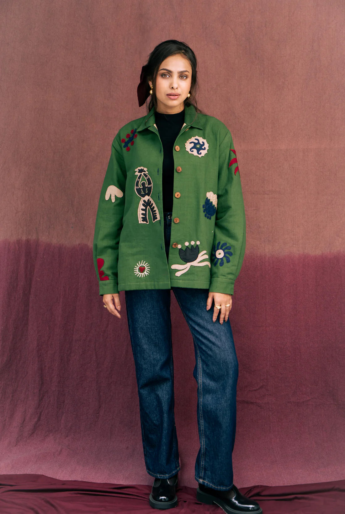 Zuri Handloom Appliqué Jacket