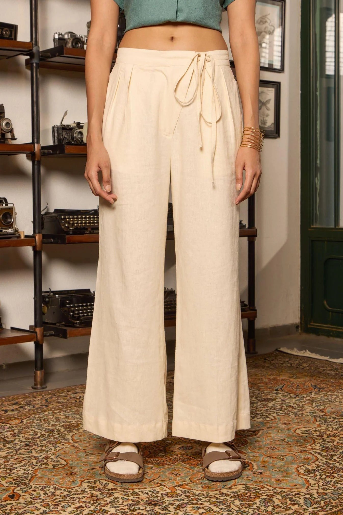 Linen Drawstring Pants