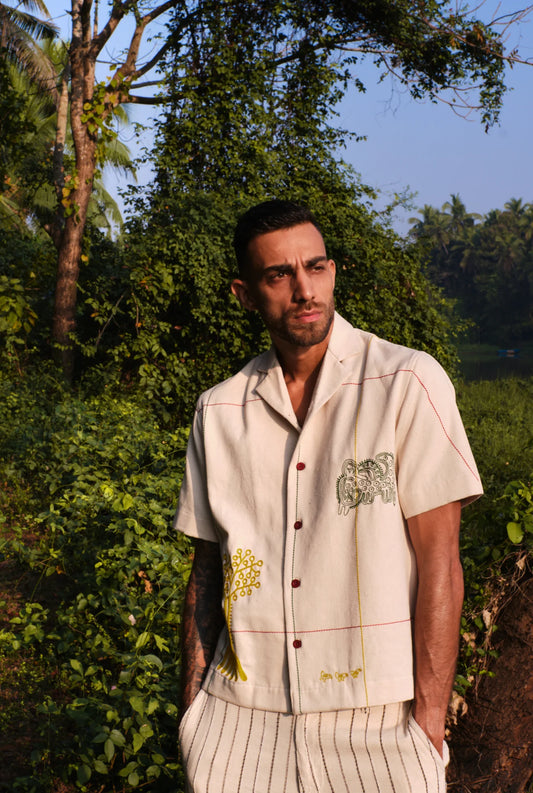 Kaju Handloom Denim Shirt