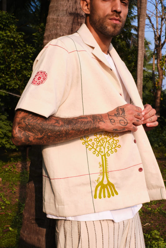Kaju Handloom Denim Shirt