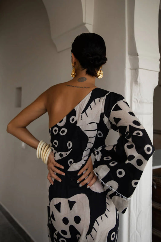 Jantar Mantar One Shoulder Dress